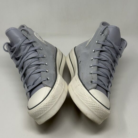 Converse All Star Chuck Lift Platform High Shoes Womens 9 Blue Gray Suede Retro - Picture 9 of 16